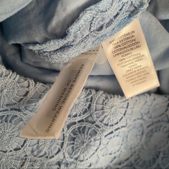 Ann Taylor Loft blue Crochet Shorts Size 8 - Picture 4 of 4